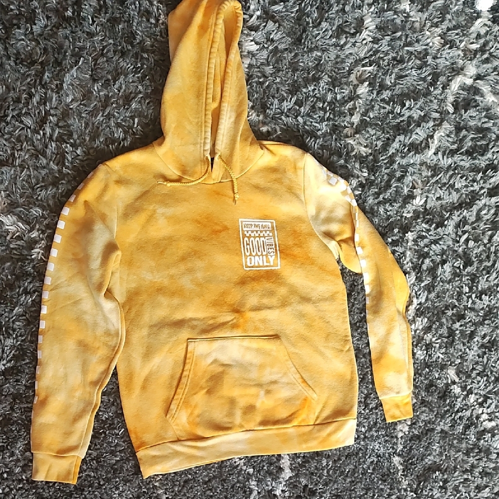 Rue21 Yellow Tie-Dye Hoodie